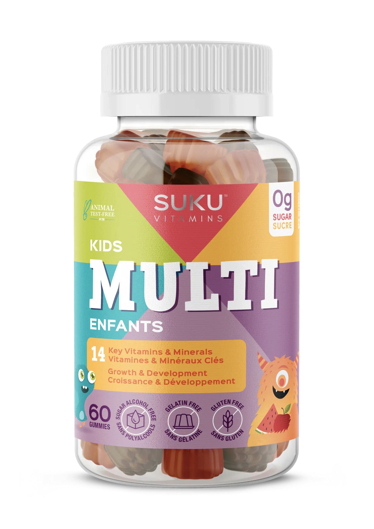 Multivitamines complètes pour enfants - Suku Vitamins - 60 gummies